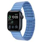 For Apple Watch SE 2022 40mm Bamboo Stainless Steel Magnetic Watch Band(Blue) - 1