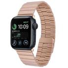 For Apple Watch SE 2022 44mm Bamboo Stainless Steel Magnetic Watch Band(Rose Gold) - 1