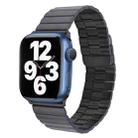 For Apple Watch Series 7 41mm Bamboo Stainless Steel Magnetic Watch Band(Black) - 1