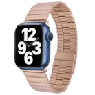 For Apple Watch Series 7 45mm Bamboo Stainless Steel Magnetic Watch Band(Rose Gold) - 1