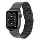 For Apple Watch Series 6 40mm Bamboo Stainless Steel Magnetic Watch Band(Black) - 1