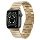For Apple Watch Series 6 40mm Bamboo Stainless Steel Magnetic Watch Band(Gold) - 1