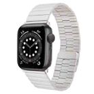 For Apple Watch Series 6 40mm Bamboo Stainless Steel Magnetic Watch Band(Starlight) - 1