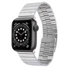 For Apple Watch Series 6 44mm Bamboo Stainless Steel Magnetic Watch Band(Sliver) - 1