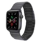 For Apple Watch Series 5 44mm Bamboo Stainless Steel Magnetic Watch Band(Black) - 1