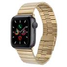 For Apple Watch Series 5 44mm Bamboo Stainless Steel Magnetic Watch Band(Gold) - 1