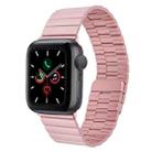 For Apple Watch Series 5 44mm Bamboo Stainless Steel Magnetic Watch Band(Pink) - 1