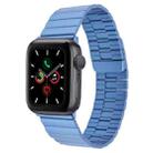 For Apple Watch Series 5 44mm Bamboo Stainless Steel Magnetic Watch Band(Blue) - 1