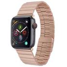 For Apple Watch Series 4 44mm Bamboo Stainless Steel Magnetic Watch Band(Rose Gold) - 1