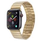 For Apple Watch Series 4 44mm Bamboo Stainless Steel Magnetic Watch Band(Gold) - 1