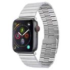 For Apple Watch Series 4 44mm Bamboo Stainless Steel Magnetic Watch Band(Sliver) - 1