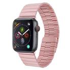 For Apple Watch Series 4 44mm Bamboo Stainless Steel Magnetic Watch Band(Pink) - 1