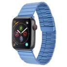 For Apple Watch Series 4 44mm Bamboo Stainless Steel Magnetic Watch Band(Blue) - 1