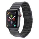 For Apple Watch Series 4 40mm Bamboo Stainless Steel Magnetic Watch Band(Black) - 1