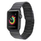 For Apple Watch Series 3 38mm Bamboo Stainless Steel Magnetic Watch Band(Black) - 1