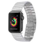 For Apple Watch Series 3 38mm Bamboo Stainless Steel Magnetic Watch Band(Sliver) - 1