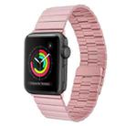 For Apple Watch Series 3 38mm Bamboo Stainless Steel Magnetic Watch Band(Pink) - 1