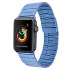 For Apple Watch Series 3 38mm Bamboo Stainless Steel Magnetic Watch Band(Blue) - 1