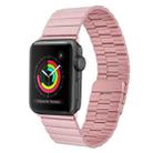 For Apple Watch Series 3 42mm Bamboo Stainless Steel Magnetic Watch Band(Pink) - 1