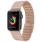 For Apple Watch 42mm Bamboo Stainless Steel Magnetic Watch Band(Rose Gold) - 1