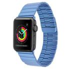 For Apple Watch 42mm Bamboo Stainless Steel Magnetic Watch Band(Blue) - 1