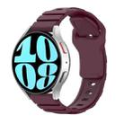 22mm Armor Silicone Watch Band(Wine Red) - 1