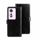 For OPPO Reno11 F 5G idewei Crazy Horse Texture Leather Phone Case(Black) - 1