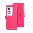 For OPPO Reno11 F 5G idewei Crazy Horse Texture Leather Phone Case(Rose Red) - 1