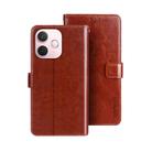 For OPPO A5 Pro 5G Global idewei Crazy Horse Texture Leather Phone Case(Brown) - 1