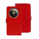 For Realme 12 Pro+ idewei Crazy Horse Texture Leather Phone Case(Red) - 1