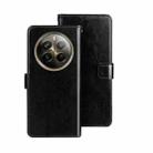 For Realme 12 Pro+ idewei Crazy Horse Texture Leather Phone Case(Black) - 1