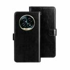 For Realme 13 Pro+ 5G idewei Crazy Horse Texture Leather Phone Case(Black) - 1