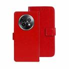 For Realme 13+ 5G idewei Crazy Horse Texture Leather Phone Case(Red) - 1