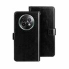 For Realme 13+ 5G idewei Crazy Horse Texture Leather Phone Case(Black) - 1