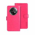 For Realme 13+ 5G idewei Crazy Horse Texture Leather Phone Case(Rose Red) - 1