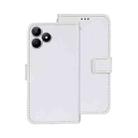 For Realme Note 50 idewei Crazy Horse Texture Leather Phone Case(White) - 1