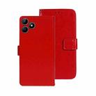 For Realme Note 50 idewei Crazy Horse Texture Leather Phone Case(Red) - 1