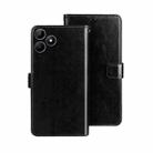 For Realme Note 50 idewei Crazy Horse Texture Leather Phone Case(Black) - 1