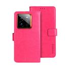 For Realme GT 7 Pro idewei Crazy Horse Texture Leather Phone Case(Rose Red) - 1