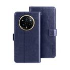 For Realme 14 Pro+ 5G idewei Crazy Horse Texture Leather Phone Case(Blue) - 1