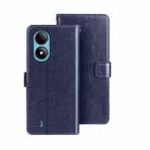 For ZTE Blade A33S idewei Crazy Horse Texture Leather Phone Case(Blue) - 1