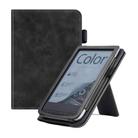 For Pocketbook PB616 Calfskin Leather Smart Tablet Case(Black) - 1