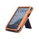 For Pocketbook PB616 Calfskin Leather Smart Tablet Case(Brown) - 3