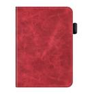 For Pocketbook PB616 Calfskin Leather Smart Tablet Case(Red) - 2