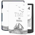 For Pocketbook InkPad 4 / Color2 /3 /PB743 Painted Retro Skin-feel Leather Smart Tablet Case(Time Travel) - 1