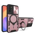 For ZTE Blade V30 Vita CD Texture Sliding Camshield Magnetic Holder Phone Case(Pink) - 1