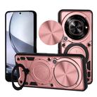 For ZTE nubia Focus /Blade A75 5G CD Texture Sliding Camshield Magnetic Holder Phone Case(Pink) - 1