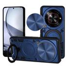 For ZTE nubia Focus /Blade A75 5G CD Texture Sliding Camshield Magnetic Holder Phone Case(Blue) - 1