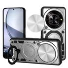 For ZTE nubia Focus /Blade A75 5G CD Texture Sliding Camshield Magnetic Holder Phone Case(Silver) - 1
