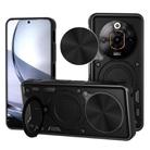 For ZTE nubia Focus Pro CD Texture Sliding Camshield Magnetic Holder Phone Case(Black) - 1